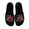 Toitu Te Tiriti Waitangi Slide Sandals Black Wharenui House - Aussie Hoodie