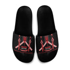 Toitu Te Tiriti Waitangi Slide Sandals Black Wharenui House - Aussie Hoodie
