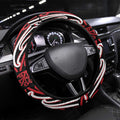 Toitu Te Tiriti Waitangi Steering Wheel Cover Black Wharenui House - Aussie Hoodie