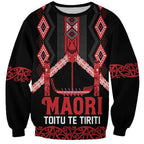 Toitu Te Tiriti Waitangi Sweatshirt Black Wharenui House - Aussie Hoodie