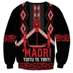 Toitu Te Tiriti Waitangi Sweatshirt Black Wharenui House - Aussie Hoodie