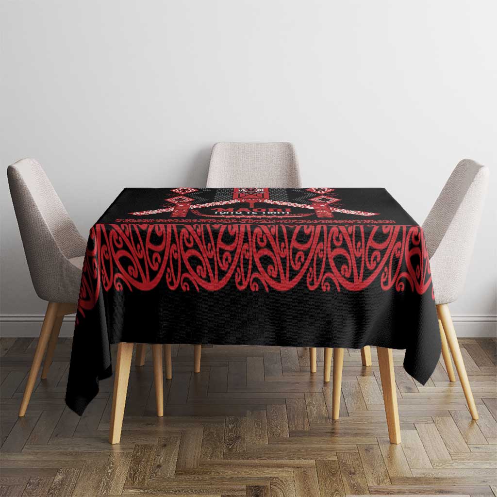 Toitu Te Tiriti Waitangi Tablecloth Black Wharenui House - Aussie Hoodie