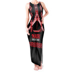 Toitu Te Tiriti Waitangi Tank Maxi Dress Black Wharenui House - Aussie Hoodie