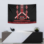 Toitu Te Tiriti Waitangi Tapestry Black Wharenui House - Aussie Hoodie