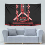 Toitu Te Tiriti Waitangi Tapestry Black Wharenui House - Aussie Hoodie