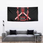 Toitu Te Tiriti Waitangi Tapestry Black Wharenui House - Aussie Hoodie