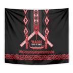 Toitu Te Tiriti Waitangi Tapestry Black Wharenui House - Aussie Hoodie