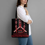 Toitu Te Tiriti Waitangi Tote Bag Black Wharenui House - Aussie Hoodie