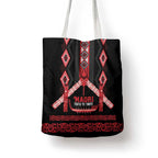 Toitu Te Tiriti Waitangi Tote Bag Black Wharenui House - Aussie Hoodie