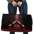 Toitu Te Tiriti Waitangi Travel Bag Black Wharenui House - Aussie Hoodie