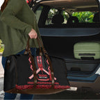 Toitu Te Tiriti Waitangi Travel Bag Black Wharenui House - Aussie Hoodie