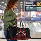 Toitu Te Tiriti Waitangi Travel Bag Black Wharenui House - Aussie Hoodie