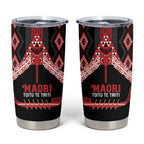 Toitu Te Tiriti Waitangi Tumbler Cup Black Wharenui House - Aussie Hoodie