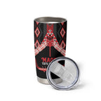 Toitu Te Tiriti Waitangi Tumbler Cup Black Wharenui House - Aussie Hoodie