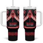 Toitu Te Tiriti Waitangi Tumbler With Handle Black Wharenui House - Aussie Hoodie
