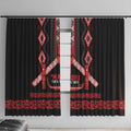 Toitu Te Tiriti Waitangi Window Curtain Black Wharenui House - Aussie Hoodie