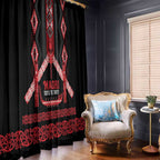 Toitu Te Tiriti Waitangi Window Curtain Black Wharenui House - Aussie Hoodie