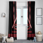 Toitu Te Tiriti Waitangi Window Curtain Black Wharenui House - Aussie Hoodie