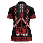 Toitu Te Tiriti Waitangi Women Polo Shirt Black Wharenui House - Aussie Hoodie