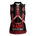 Toitu Te Tiriti Waitangi Women Sleeveless Polo Shirt Black Wharenui House - Aussie Hoodie