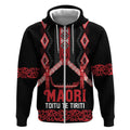 Toitu Te Tiriti Waitangi Zip Hoodie Black Wharenui House - Aussie Hoodie