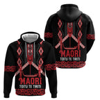 Toitu Te Tiriti Waitangi Zip Hoodie Black Wharenui House - Aussie Hoodie