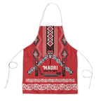 Toitu Te Tiriti Waitangi Apron Red Wharenui House - Aussie Hoodie