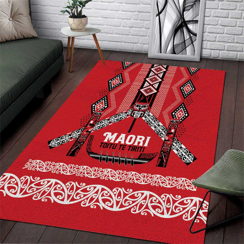 Toitu Te Tiriti Waitangi Area Rug Red Wharenui House - Aussie Hoodie