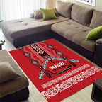 Toitu Te Tiriti Waitangi Area Rug Red Wharenui House - Aussie Hoodie