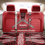 Toitu Te Tiriti Waitangi Back Car Seat Cover Red Wharenui House - Aussie Hoodie