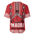 Toitu Te Tiriti Waitangi Baseball Jersey Red Wharenui House - Aussie Hoodie