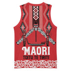Toitu Te Tiriti Waitangi Basketball Jersey Red Wharenui House - Aussie Hoodie