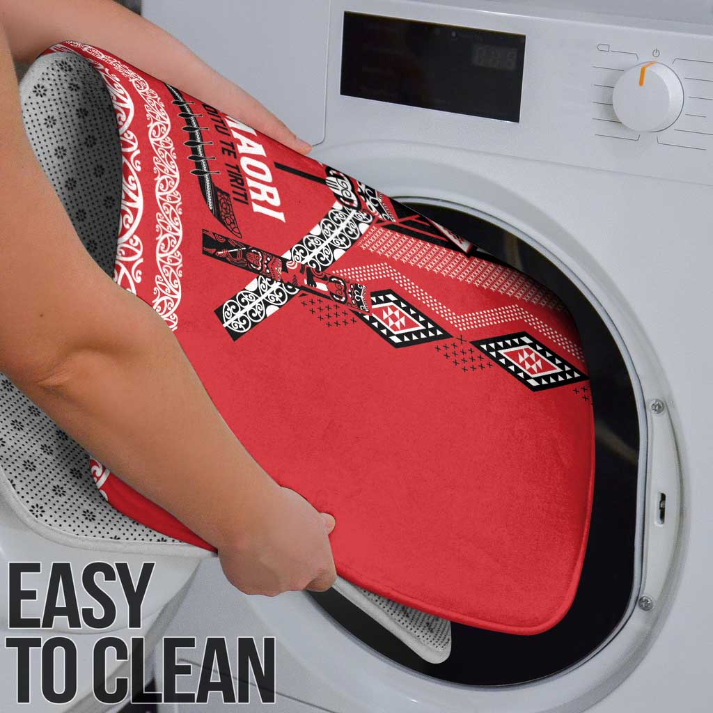 Toitu Te Tiriti Waitangi Bathroom Set Red Wharenui House - Aussie Hoodie