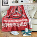 Toitu Te Tiriti Waitangi Blanket Red Wharenui House - Aussie Hoodie
