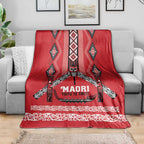 Toitu Te Tiriti Waitangi Blanket Red Wharenui House - Aussie Hoodie