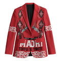 Toitu Te Tiriti Waitangi Blazer Red Wharenui House - Aussie Hoodie