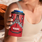 Toitu Te Tiriti Waitangi 4 in 1 Can Cooler Tumbler Red Wharenui House - Aussie Hoodie