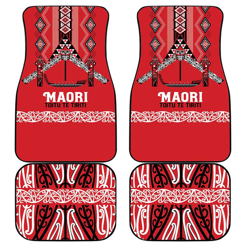 Toitu Te Tiriti Waitangi Car Mats Red Wharenui House - Aussie Hoodie