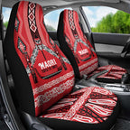 Toitu Te Tiriti Waitangi Car Seat Cover Red Wharenui House - Aussie Hoodie