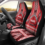 Toitu Te Tiriti Waitangi Car Seat Cover Red Wharenui House - Aussie Hoodie