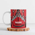 Toitu Te Tiriti Waitangi Ceramic Mug Red Wharenui House - Aussie Hoodie