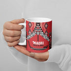 Toitu Te Tiriti Waitangi Ceramic Mug Red Wharenui House - Aussie Hoodie