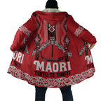 Toitu Te Tiriti Waitangi Cloak Red Wharenui House - Aussie Hoodie