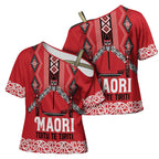 Toitu Te Tiriti Waitangi Cross Shoulder Shirt Red Wharenui House - Aussie Hoodie