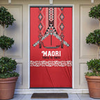Toitu Te Tiriti Waitangi Door Cover Red Wharenui House - Aussie Hoodie