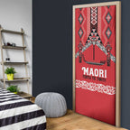Toitu Te Tiriti Waitangi Door Cover Red Wharenui House - Aussie Hoodie