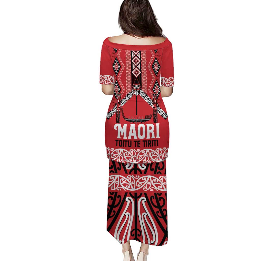 Toitu Te Tiriti Waitangi Family Matching Puletasi and Hawaiian Shirt Red Wharenui House - Aussie Hoodie