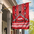 Toitu Te Tiriti Waitangi Garden Flag Red Wharenui House - Aussie Hoodie