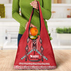 Toitu Te Tiriti Waitangi Grocery Bag Red Wharenui House - Aussie Hoodie