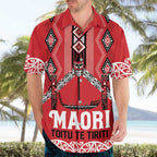 Toitu Te Tiriti Waitangi Hawaiian Shirt Red Wharenui House - Aussie Hoodie